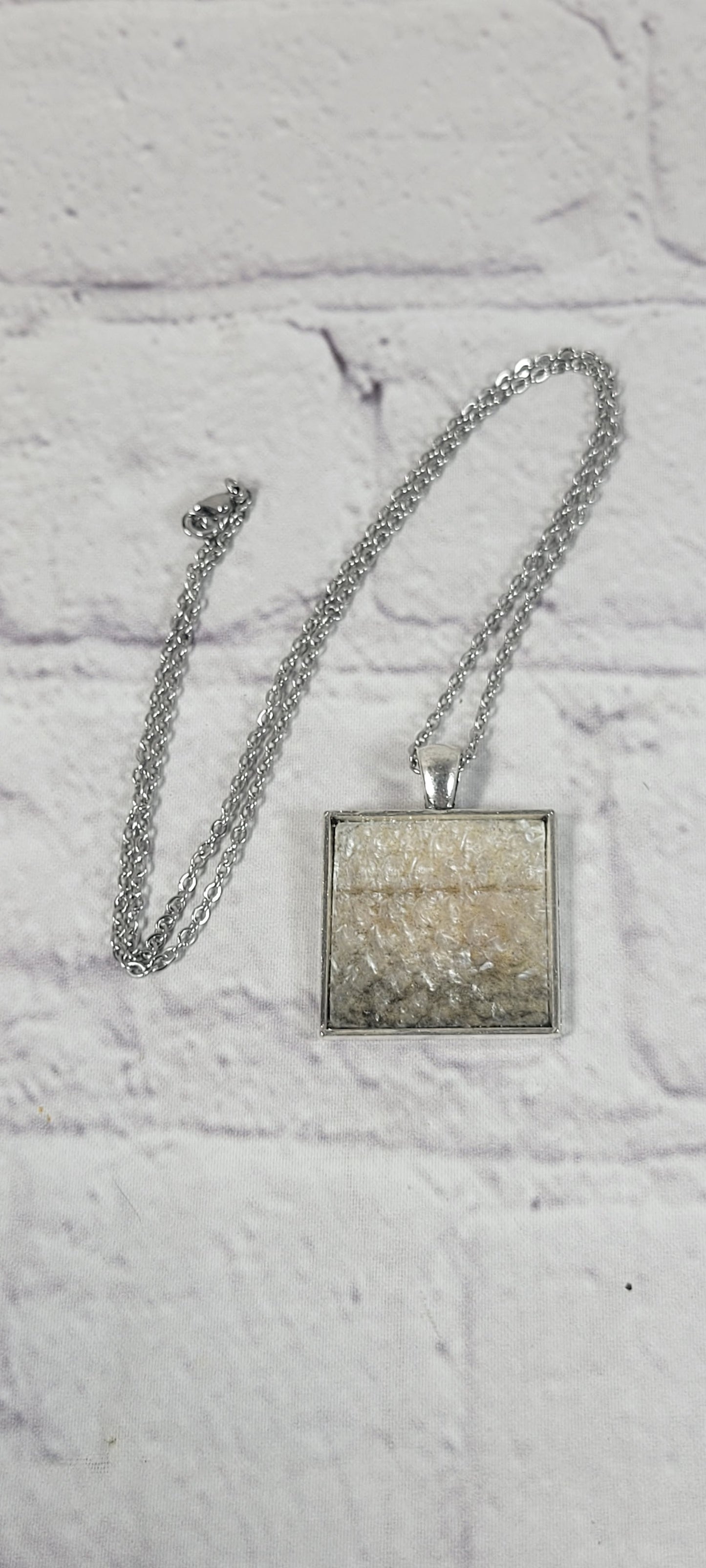 The Rachel - Our Square Salmon Pendant Necklace