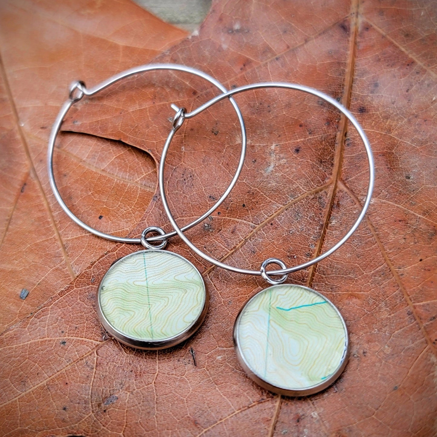 The Clara - Our Round Map Hoop Earrings