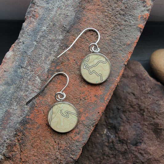 The Meredith - Our Round Map French Hook Earrings - Wholesale