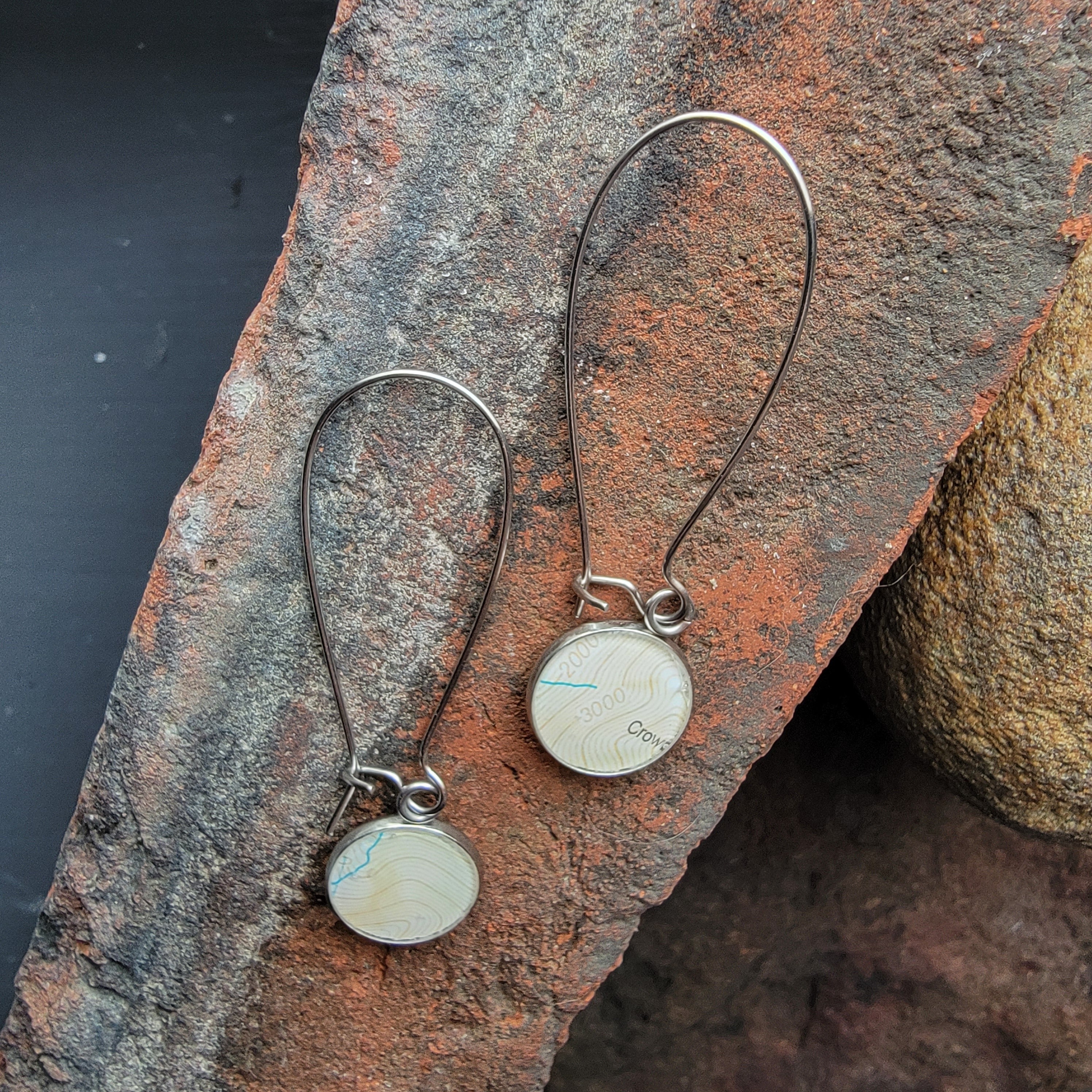 The Madison - Our Round Map Kidney Dangle Earrings