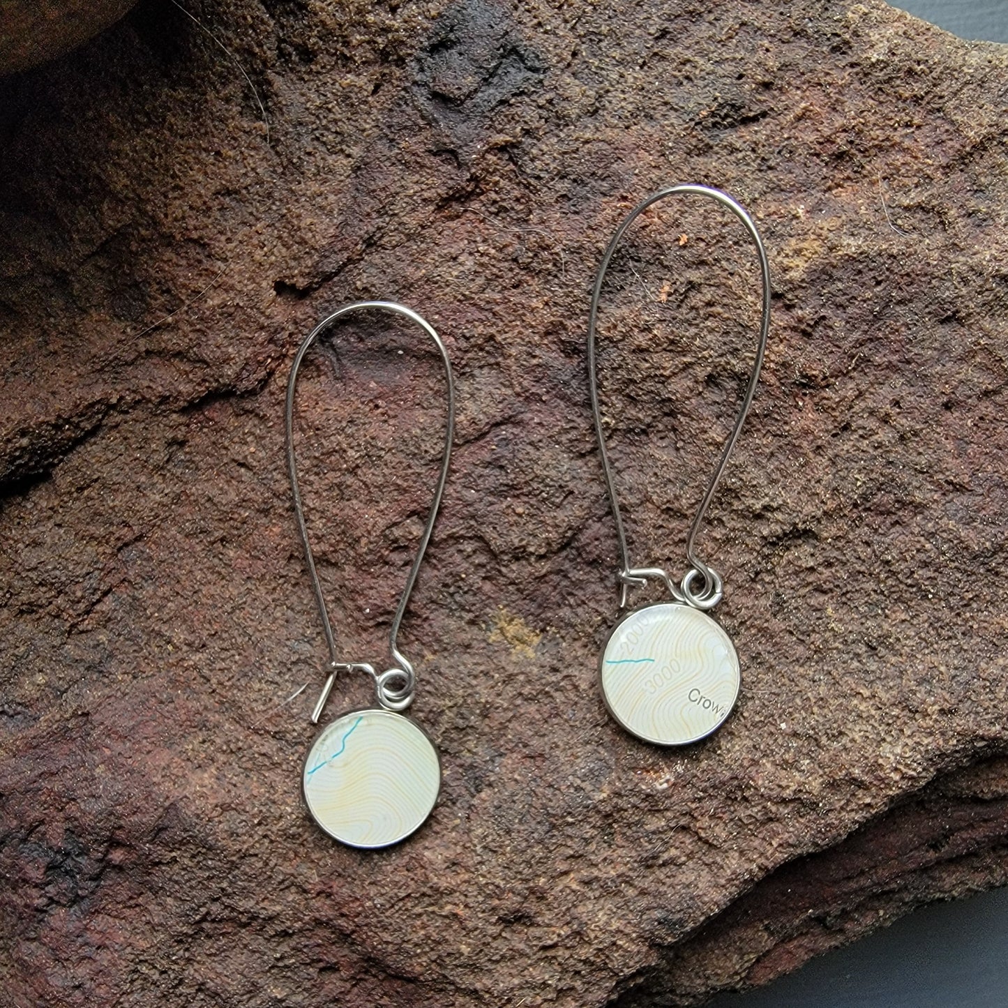 The Madison - Our Round Map Kidney Dangle Earrings