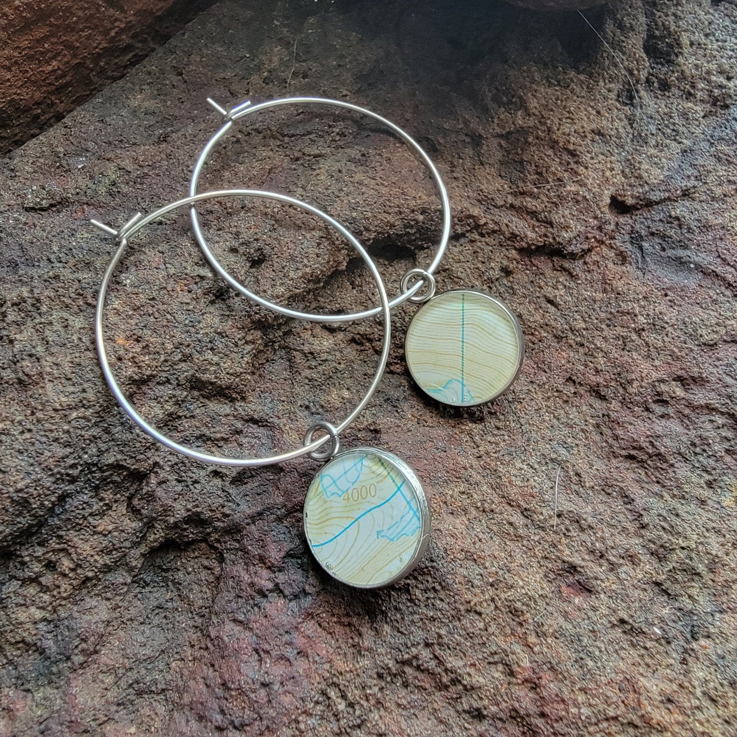The Clara - Our Round Map Hoop Earrings