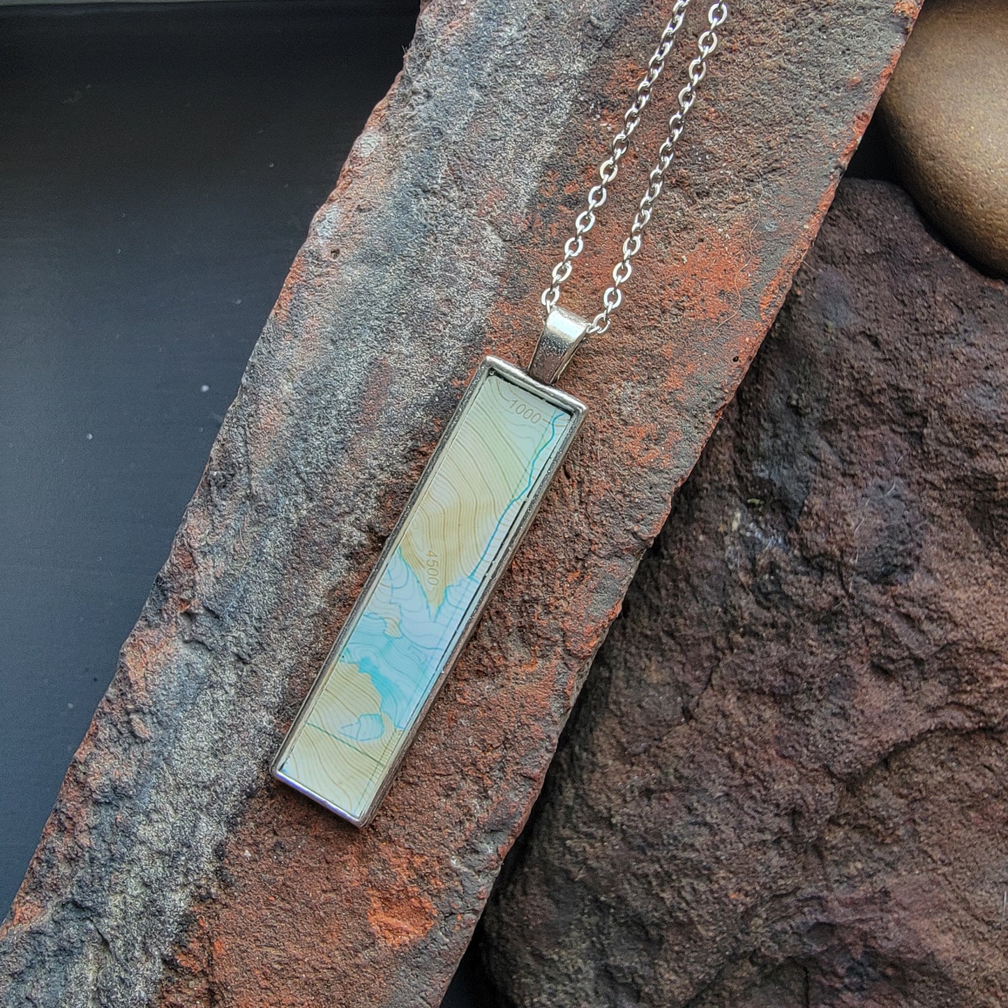 The Melody - Our Rectangular Map Necklace - Wholesale