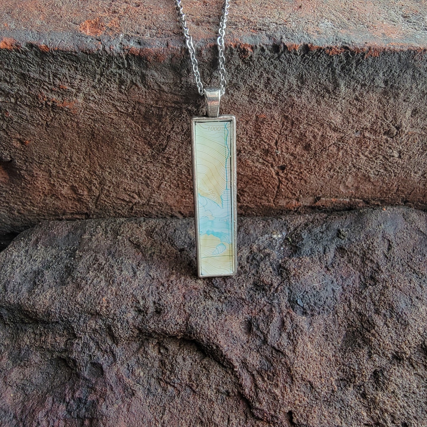 The Melody - Our Rectangular Map Necklace - Wholesale