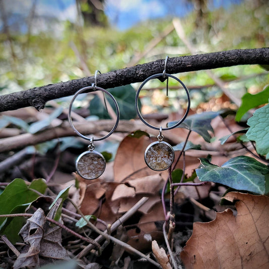 The Faye - Our Round Salmon Circle Drop Earrings