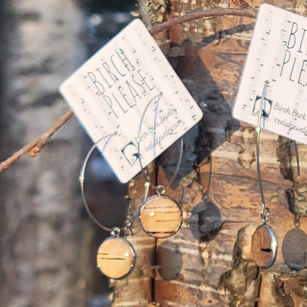 The Charlotte - Our Round Birch Hoop Earrings - Wholesale