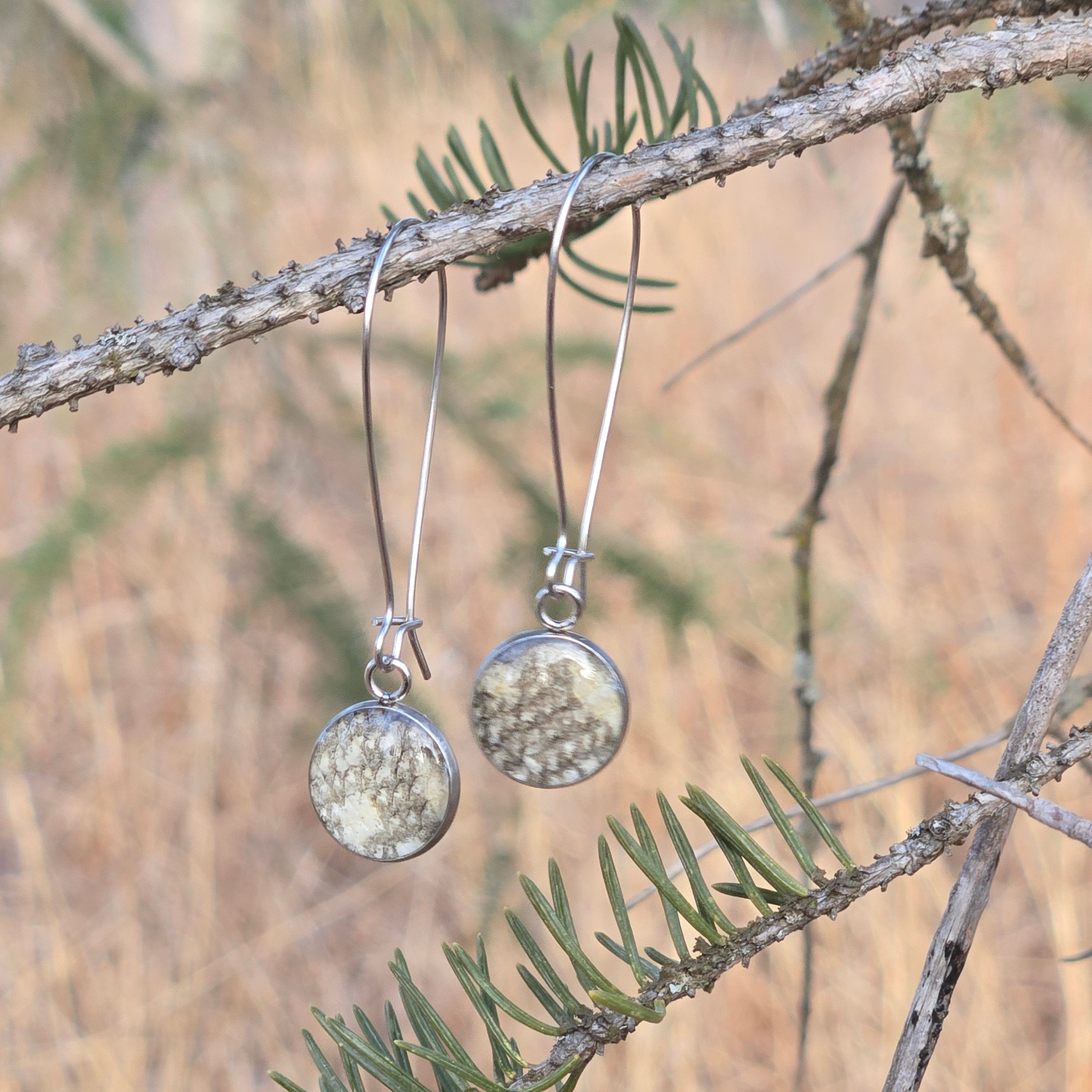 The Monica - Our Round Pike Kidney Dangle Earrings