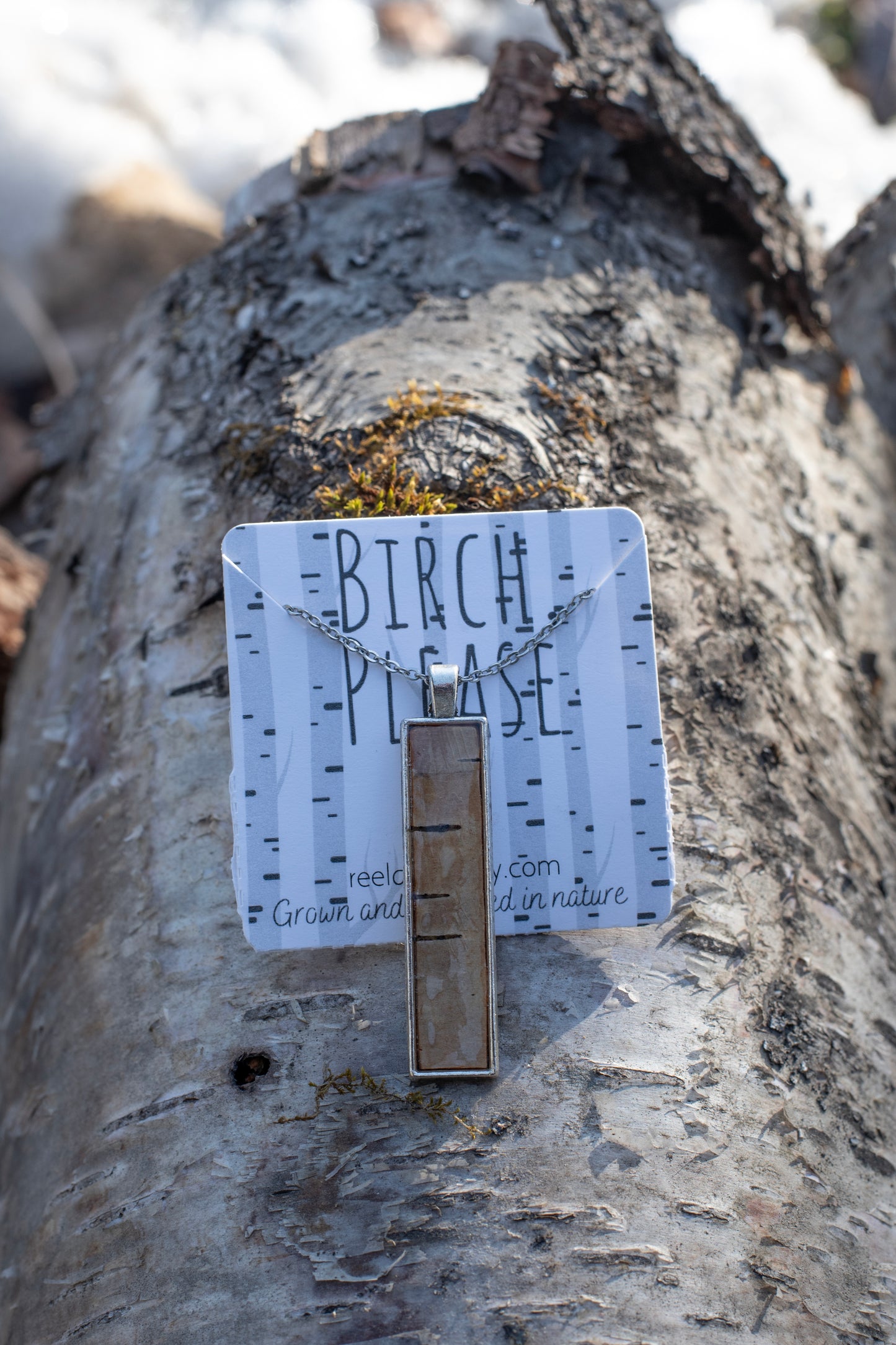 The Marcy - Our Rectangular Birch Necklace - Wholesale