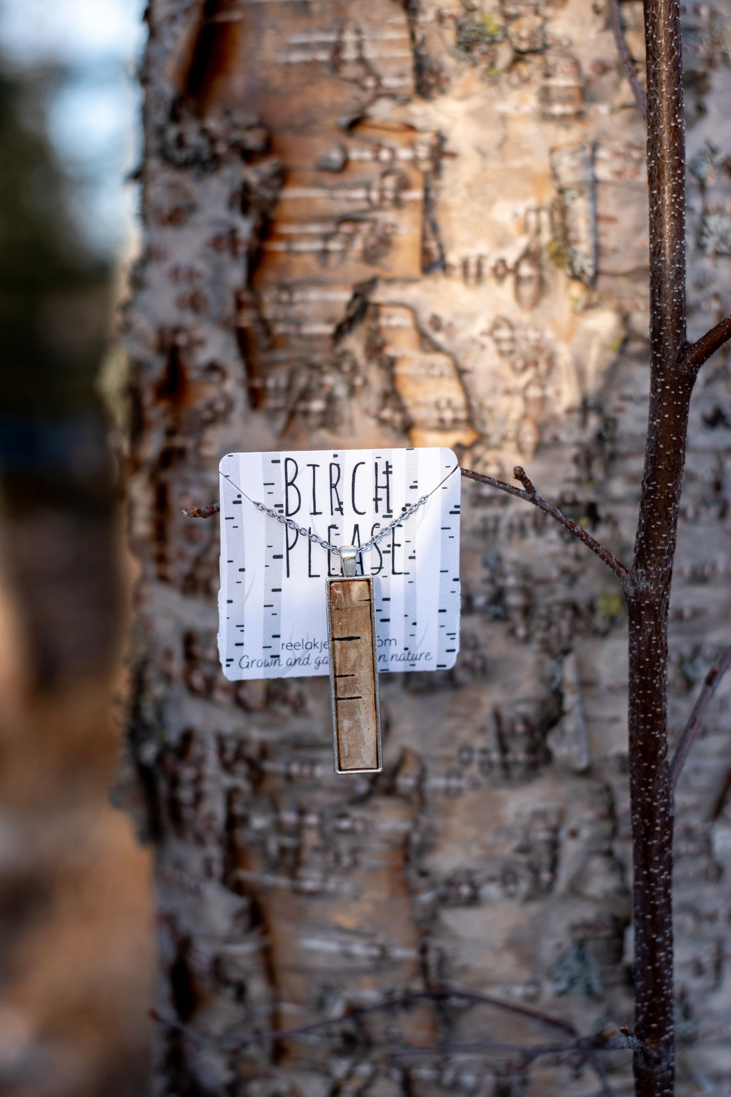 The Marcy - Our Rectangular Birch Necklace - Wholesale