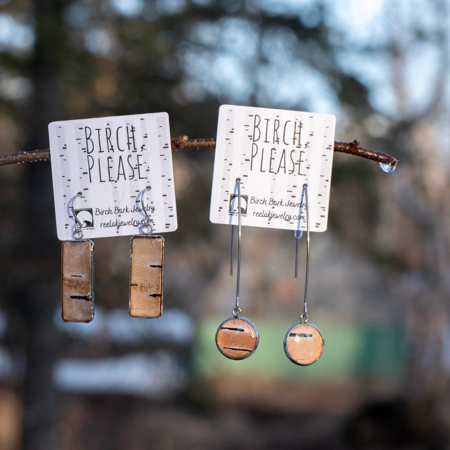 The Jasmine - Our Round Birch Open Dangle Earrings - Wholesale