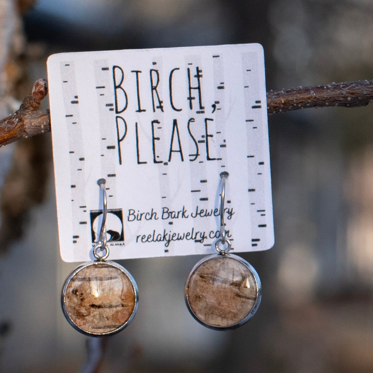 The Molly - Our Round Birch French Hook Earrings - Wholesale