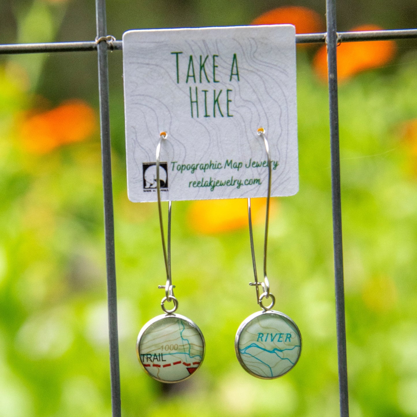 The Madison - Our Round Map Kidney Dangle Earrings