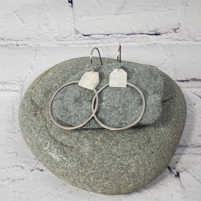 The Shelby - Our Halibut Leather Rectangular Band Earrings