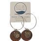 The Sierra -  Our Caribou Leather and Salmon Hoop Earrings - Wholesale