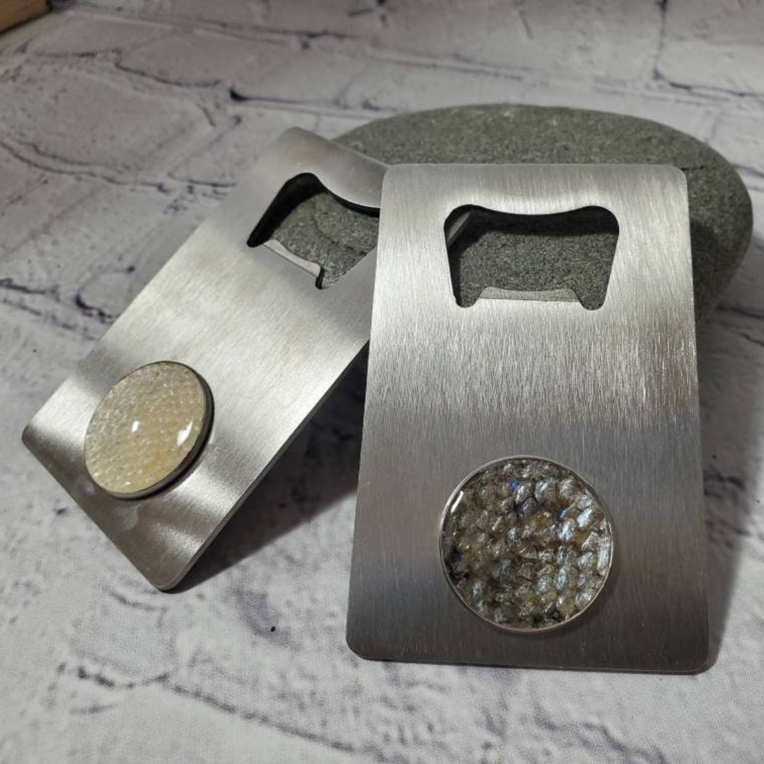 The Jeff - Our Round Salmon Scale Bottle Opener - Wholesale