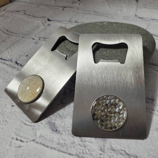 The Jeff - Our Round Salmon Scale Bottle Opener