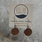 The Monica -  Our Caribou Leather French Hook Earrings - Wholesale
