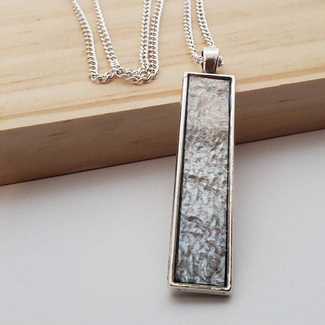 The Makenzie - Our Rectangle Salmon Pendant Necklace - Wholesale