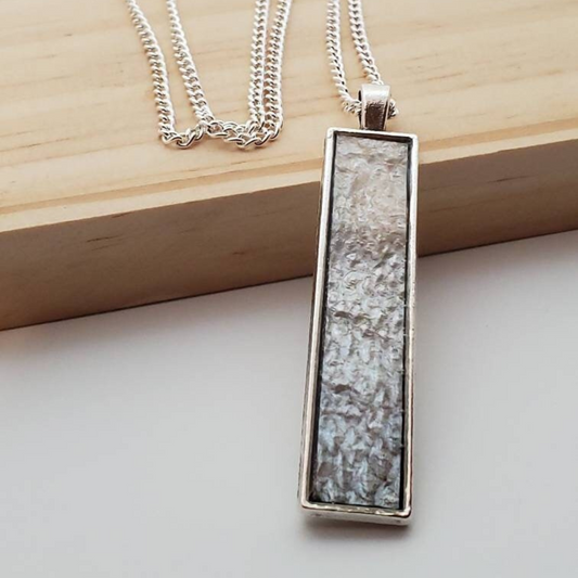 The Mackenzie - Our Rectangle Salmon Pendant Necklace