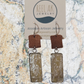The Stella-  Our Caribou Leather Rectangle Band and Salmon Earrings - Wholesale
