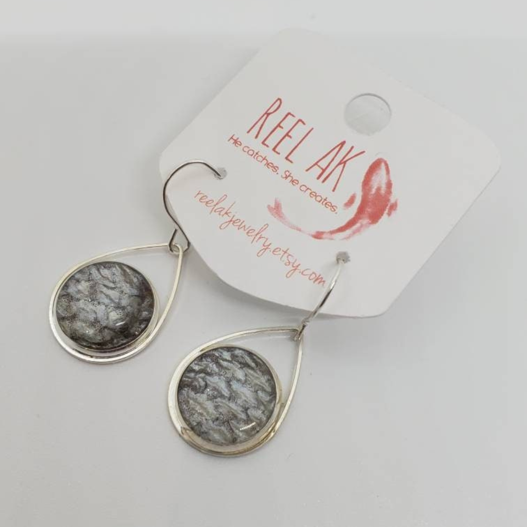 The Rosemary - Our Round Salmon Tear Drop Earrings