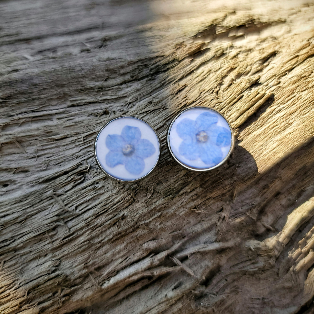 The Alba - Our Round Forget-Me-Not Stud Earrings - Wholesale