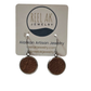 The Monica -  Our Caribou Leather French Hook Earrings