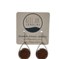 The Rosie-  Our Caribou Leather Tear Drop Earrings -Wholesale