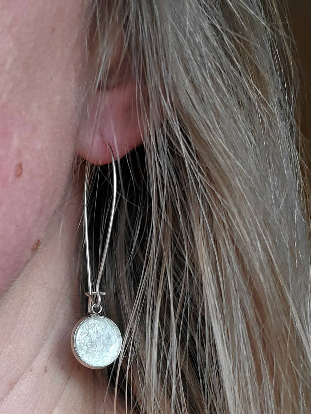 The Mary-Elizabeth - Our Round Salmon Kidney Dangle Earrings