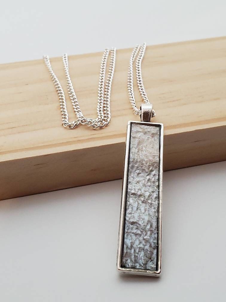 The Makenzie - Our Rectangle Salmon Pendant Necklace - Wholesale