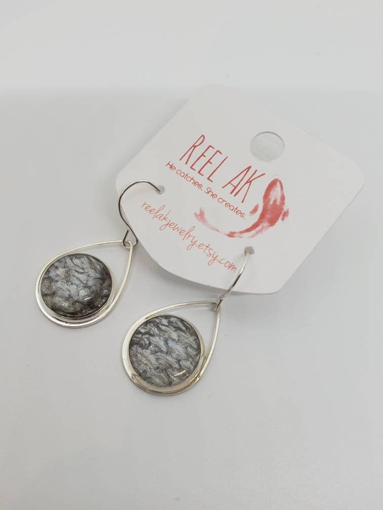 The Rosemary - Our Round Salmon Tear Drop Earrings