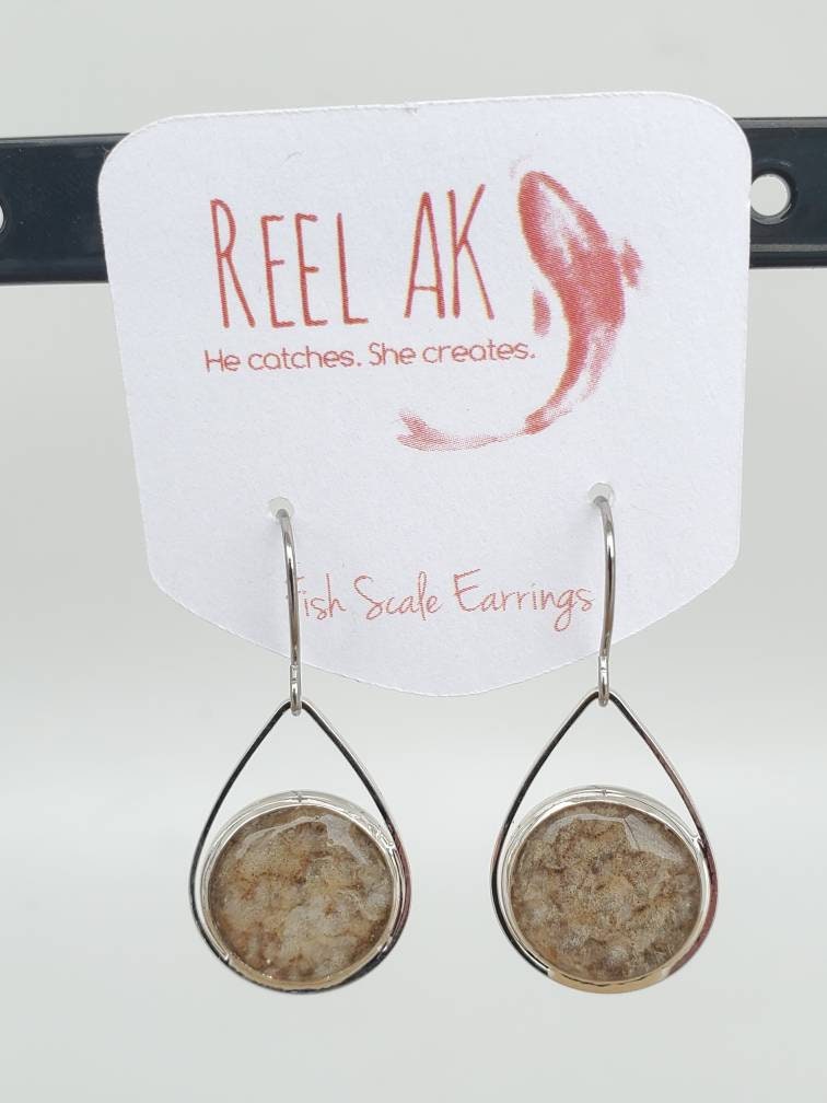 The Rosemary - Our Round Salmon Tear Drop Earrings