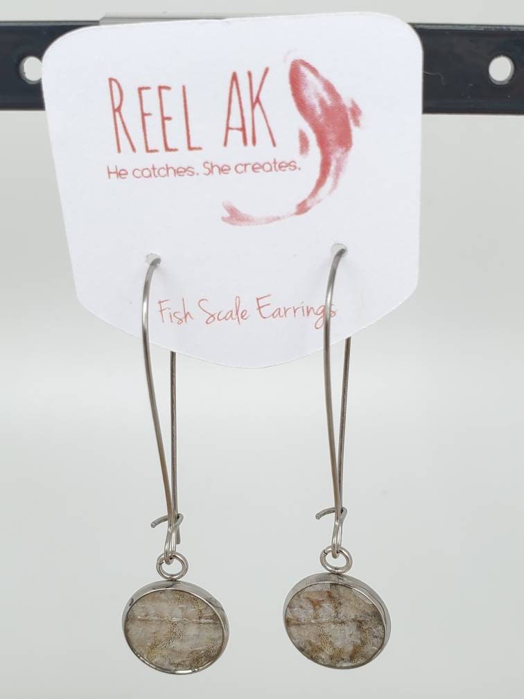 The Mary-Elizabeth - Our Round Salmon Kidney Dangle Earrings