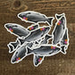 The Sticker - Our salmon with floral crown vinyl sticker