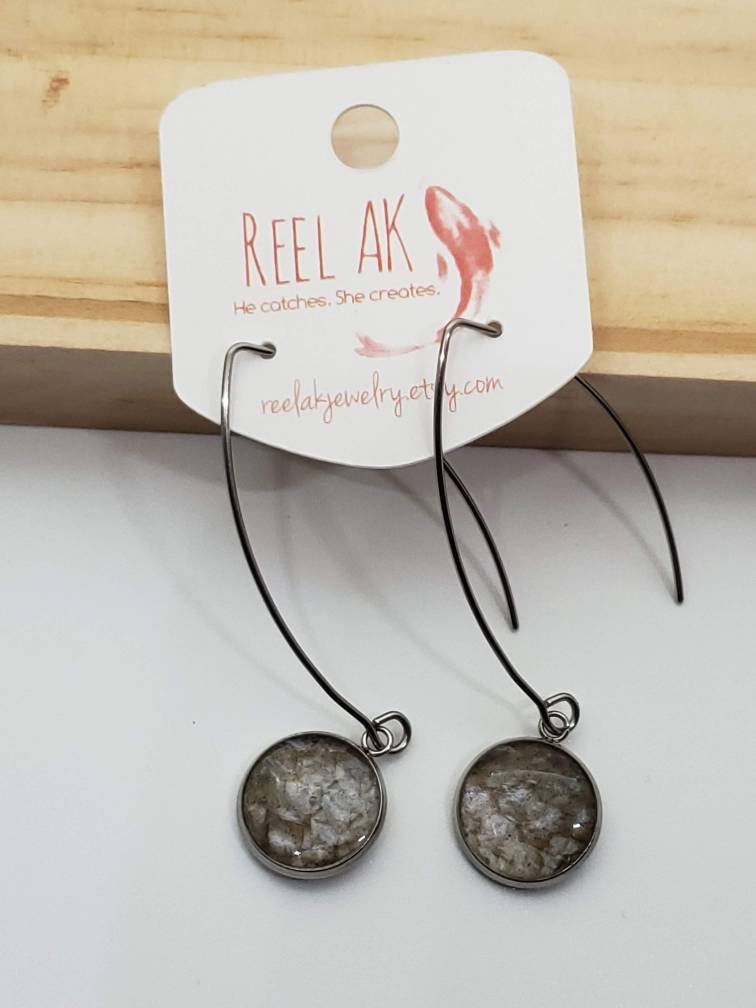 The Jessie - Our Round Salmon Open Dangle Earrings