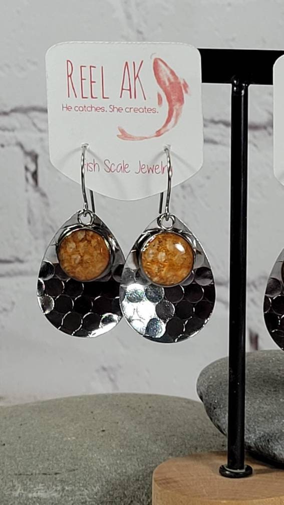 The Anela - Our Round Salmon Circle Lure Earrings