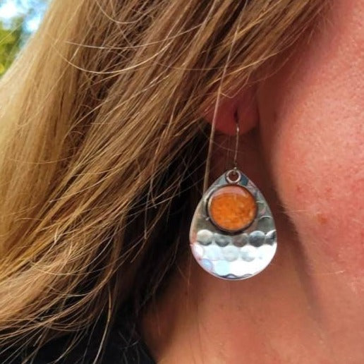 The Anela - Our Round Salmon Circle Lure Earrings