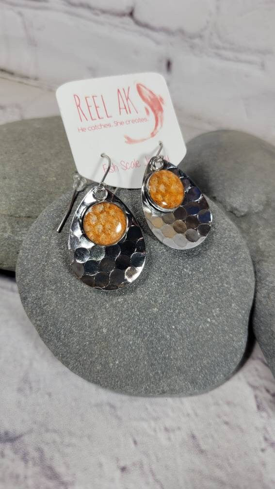 The Anela - Our Round Salmon Circle Lure Earrings
